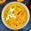 Pumpkin cream soup with tiger prawns and Stracciatella cheese - Price: 2190