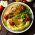 Нежное филе цыпленка со сливочно-мясным соусом "Bulgogi" картофельными пюре и соевыми бобами Эдамаме - Цена: 3090